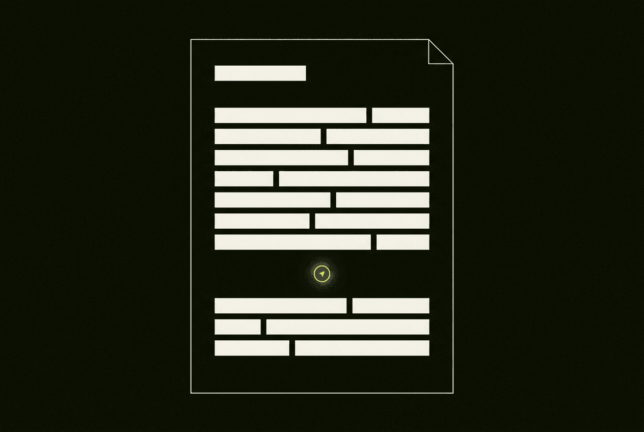 A redacted document with a single value left revealed